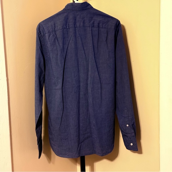 J. Crew Blue Casual Button Down Shirt Lightweight Cotton - Picture 3 of 3